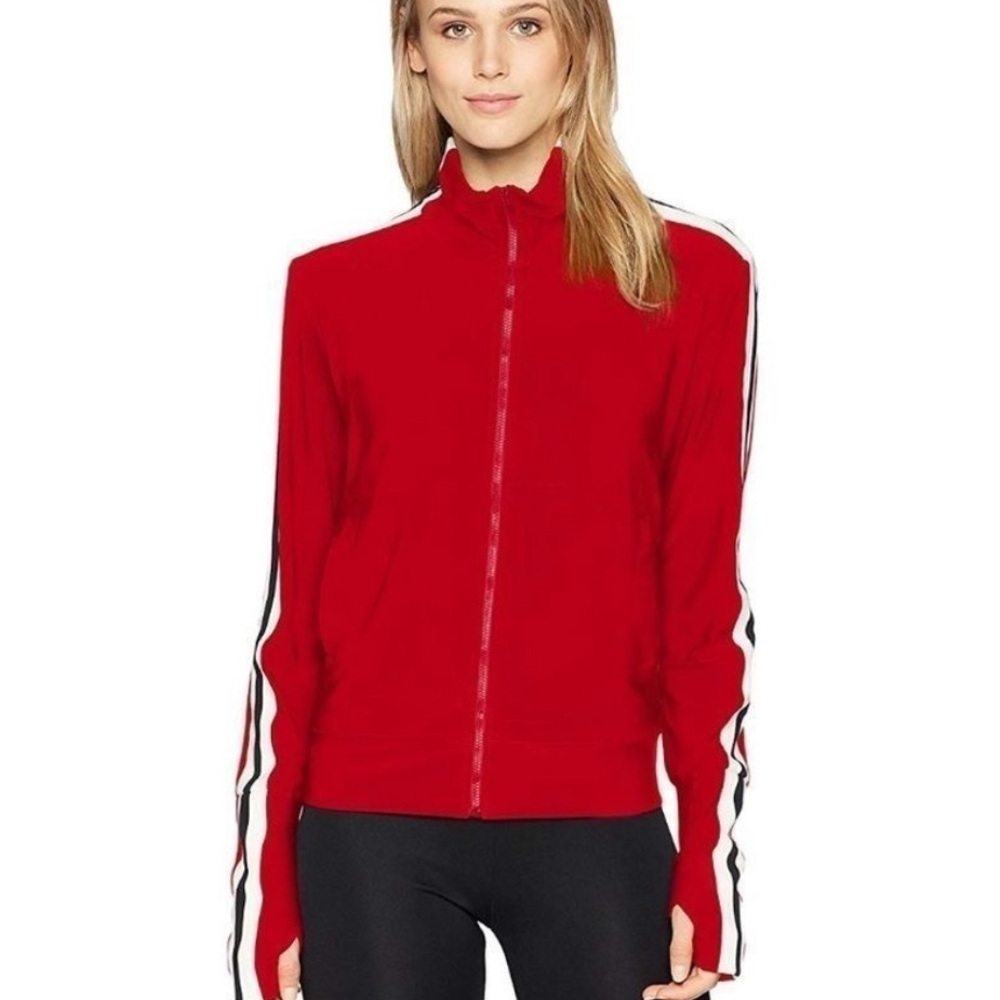 Norma Kamali Red Jacket with Black Accents